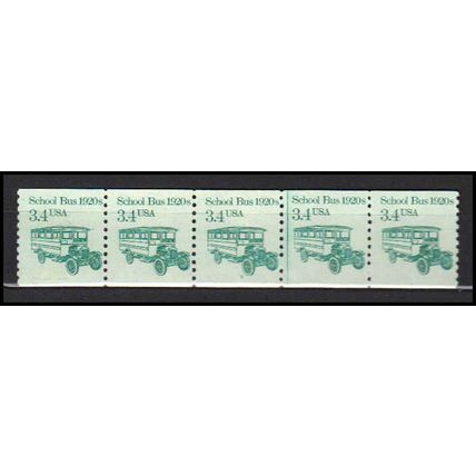 2123 3.4c School Bus Barely Clears MNH Dry Gum PNC 2/5 X0070