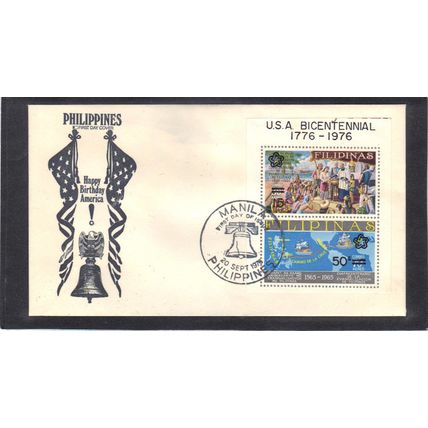 FDC Int'l Philippines Honoring USA Bicentennial (Cachet-U/A) CV01090