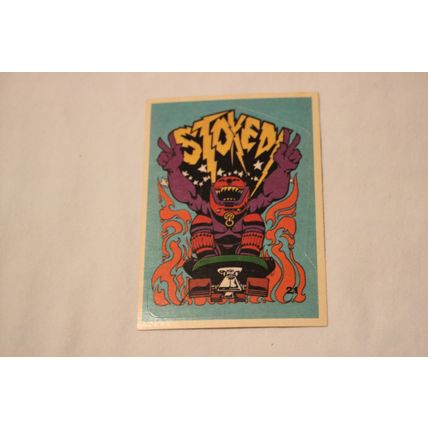 Steve Sherman STOKED 1977 Donruss Skateboard STICKER NO. 21