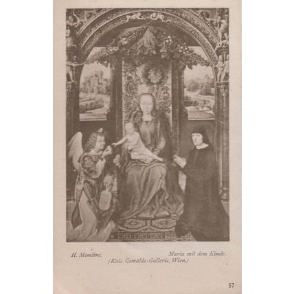Hans Memling Maria Mit Dem Kinde German Wien Gallery Art Painting Old Postcard