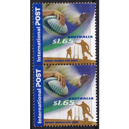 Australia 2003 SG 2341 Used Vertical Pair - Sport/Rugby (D-813-02)