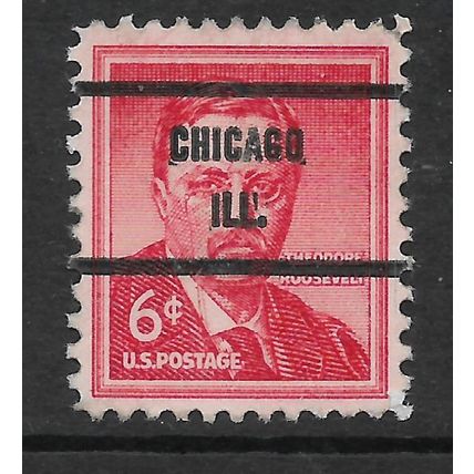 USA 1955 6c SCARLET THOMAS ROOSEVELT SG 1037 FINE USED#