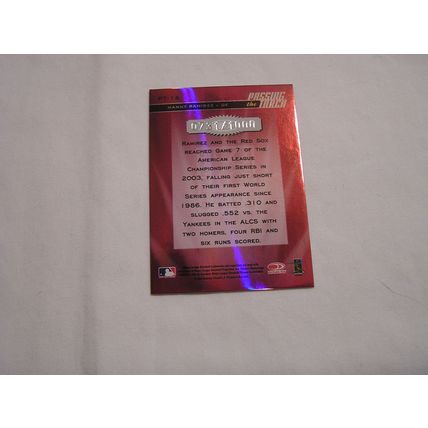 Manny Ramirez 2004 Donruss Elite PASSING THE TORCH NO. PT 16 0731/1000