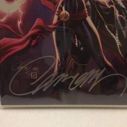 Marvel War of the Realms #1 - J Scott Campbell Captain Marvel Variant Signed wit