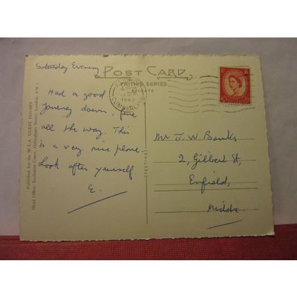 'UNDERSCAR'. KESWICK used postcard RP 1963 pm . /
