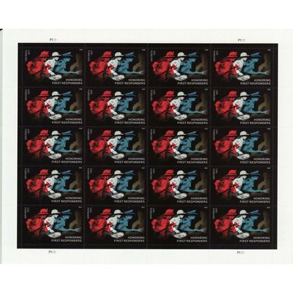 Honoring First Responders Sheet of 20 First Class Stamps Scott 5316