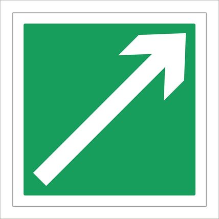 FS265 ARROW DIAGONAL RIGHT UP SIGN DIRECTION ROUTE WAREHOUSE INDUSTRIAL UNIT