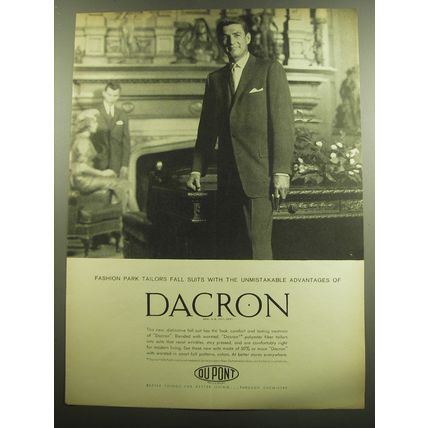 1958 Du Pont Dacron Ad - Fashion Park Tailors Fall Suits