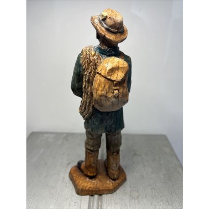 Old Man with Smoke Pipe Vintage Figurine Collectable.