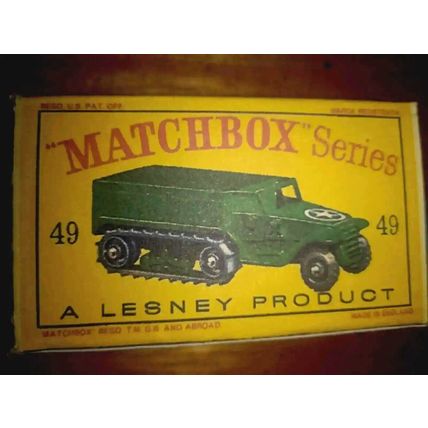 Matchbox - No49 Half Track Truck - Replica / Repro Box