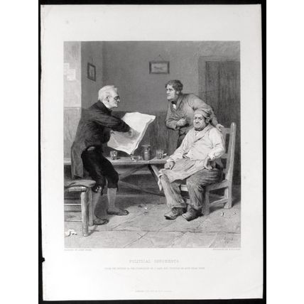 POLITICAL OPPONENTS 1881 John Burr- William Ridgway VICTORIAN ENGRAVING
