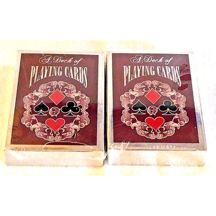A Deck of Playing Cards Set of 2 Sealed NEW! Poker Texas Hold Em Solitaire