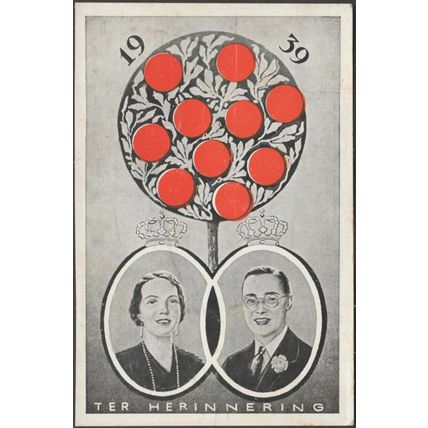 Ter Herinnering - Prinses Juliana & Prins Bernhard, 1939 - Briefkaart