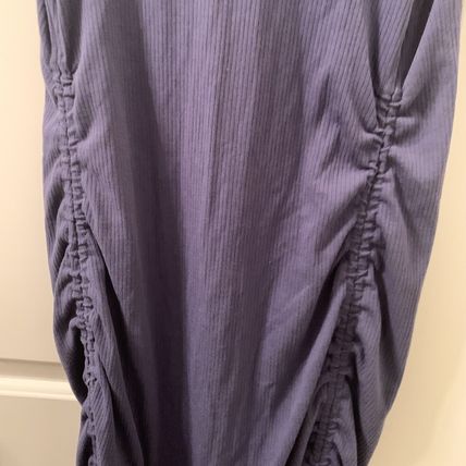 Ingrid Maternity Women's Tank Dress Rib Henley Ruched Sides Size Small