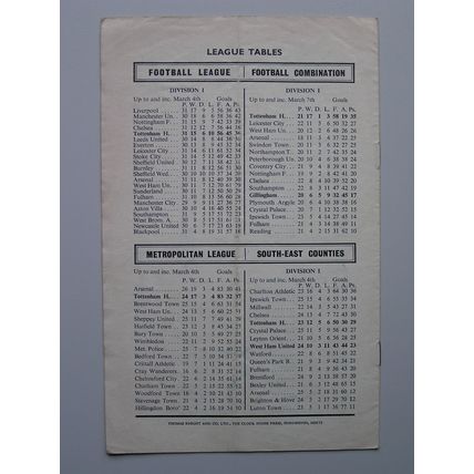 TOTTENHAM HOTSPUR v BRISTOL CITY FA Cup 5th Round 11/03/1967