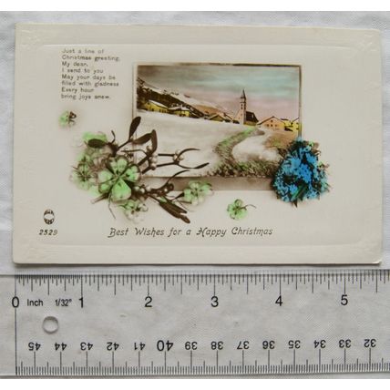 Vintage Postcard Best Wishes for a Happy Christmas
