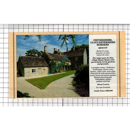 Kencot Oxfordshire Manor House / Ashburnham Sussex - 1994 House Sale Advert