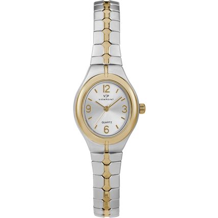 Viewpoint by Timex CC3D83200 Women's Two-Tone Stainless Steel Expansion Band ...
