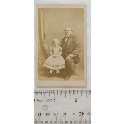 Carte-de-visite City of London Photographic Copying Cheapside - gentleman & girl