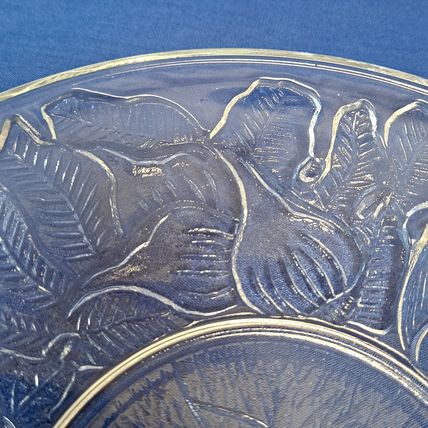 Vintage Lot 4 KIG Indonesia K126 CLEAR Fruit Glass SALAD Plates Bread & Butter