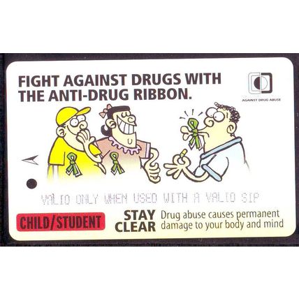 Stay Clear~ Say No To Drugs S'pore TransitLink Train/Bus Card
