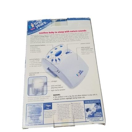 New The First Years Nature’s Lullaby Player With Nightlight 4 Soothing Sounds