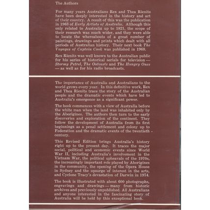 A Pictorial History Of Australia by Rex & Thea Rienits. Ref: B6151