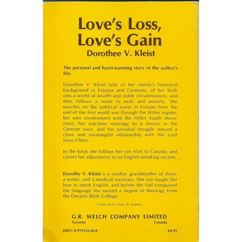 Love's Loss,Love's Gain,by Dorothee V Kleist
