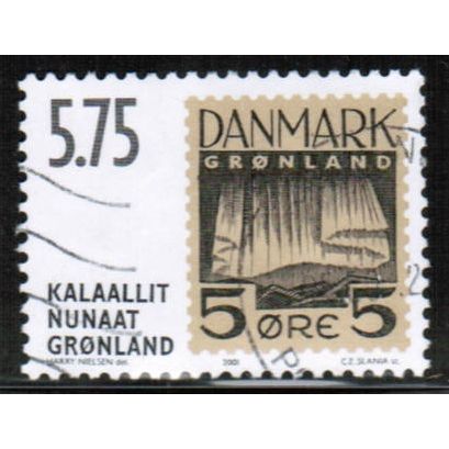 2001 Greenland Sc# 387 used - Stamp Essays 5.75kr