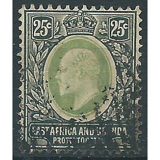 East Africa & Uganda Protectorate 1904 SG40 25c Grey-Green & Black G/F Used .. .