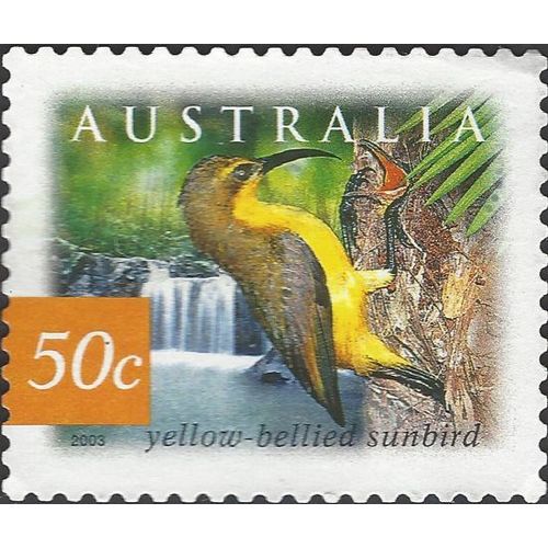 AUSTRALIA, BIRD, Yellow-bellied Sunbird, orange 2003, 50c