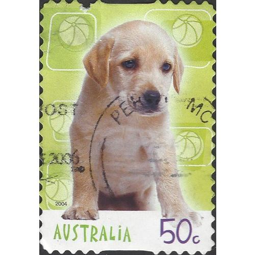 AUSTRALIA, DOGS, Labrador puppy, s/a, green 2004, 50c, #3