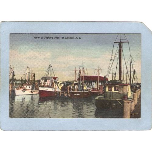 Rhode Island Galilee View Of Fishing Fleet~482