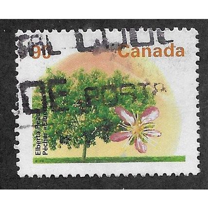 CAN 1991 90c 'ELBERTA PEACH' (P13) FINE USED (EBID71-473)