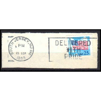 Used 2278 25c U.S. Flag South Jersey, NJ. E0846