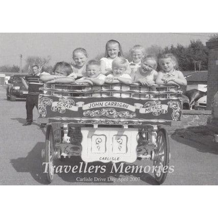 Carlisle Drive Day 2007 Welsh Gypsy Scrap Metal Van Full Of Babies Postcard