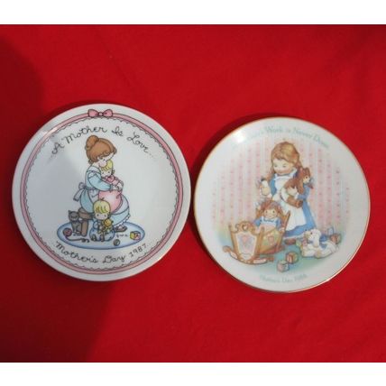 4 Avon Mother's Day Plates 1987 1988 1989 1991 5 inch Collectible