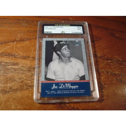 2001 Upper Deck, Pinstripe Exclusive, Graded Mint 9, JOE DiMAGGIO, HOF, Yankees