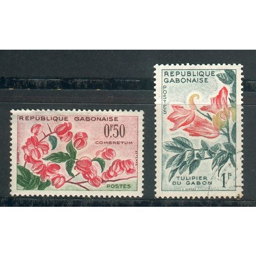 Gabon stamps 1961 - SG 175 + 176 - 0.50f + 1f Conbretum MH