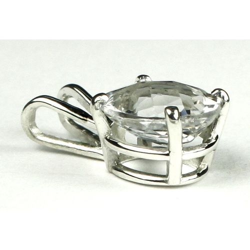 Silver (White) Topaz, 925 Sterling Silver Pendant, SP002