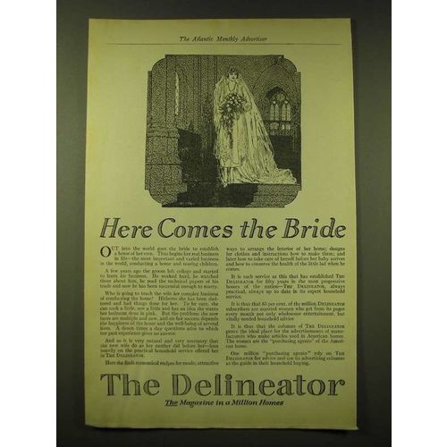 1918 The Delineator Magazine Ad - Here comes the bride