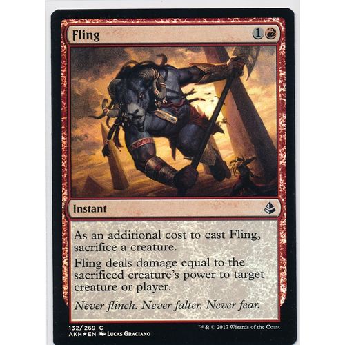 Magic the Gathering MTG Amonkhet 132/269 Fling Foil