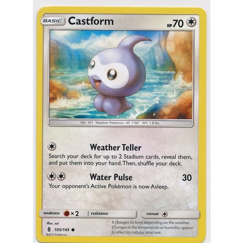 Pokemon Sun & Moon Guardians Rising 105/145 Castform