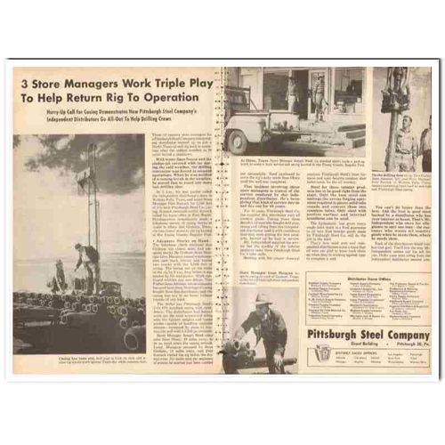 PITTSBURGH STEEL COMPANY 1959 Olney Wichita Falls Graham TX vintage ad
