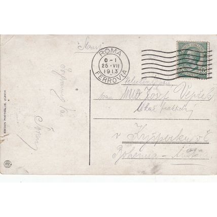 Rome The Forum Italy Postcard posted 1913 creased
