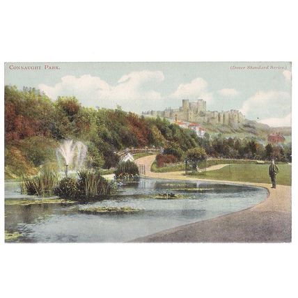 CONNAUGHT PARK, DOVER, KENT unused antique postcard =