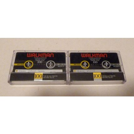 2 x SONY WALKMAN 100 CHROME AUDIO CASSETTE TAPE