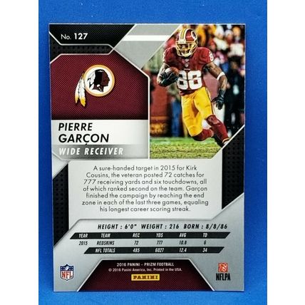 2016 Panini Prizm #127 Pierre Garcon