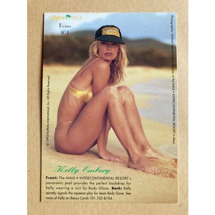 Portfolio 1993 Swimsuit Issue Bonus trading card # 103 Kelly Emberg (A)