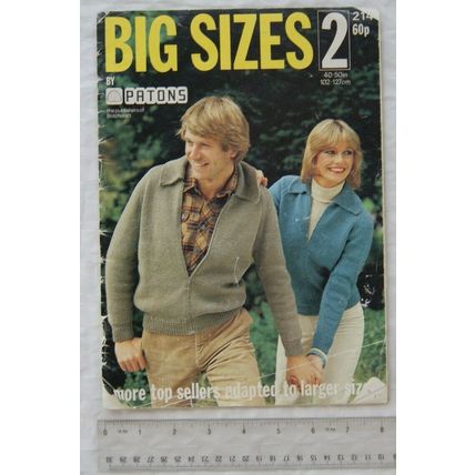 1978 Patons 214 Big Sizes 2, 40-50 inch, 102-127 cm